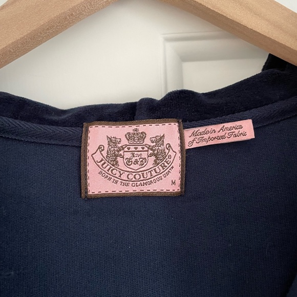 Juicy Couture // Zip Up Velour Sweatshirt Hoodie - Picture 4 of 5